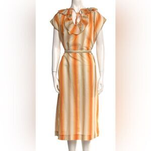 NWT Roseanna Orange Stripe Dress Sz. 38 (US S) NO BELT